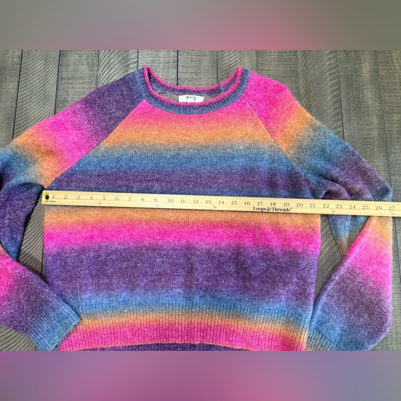🌈 BB Dakota by Steve Madden Rainbow Knit Sweater XL – NWOT - Picture 5 of 6
